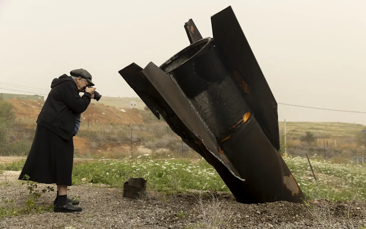 A ballistic missile being launched in Iran, with China's support and technology playing a crucial role in the country's missile development programme, highlighting the complex issue of non-proliferation and regional stability