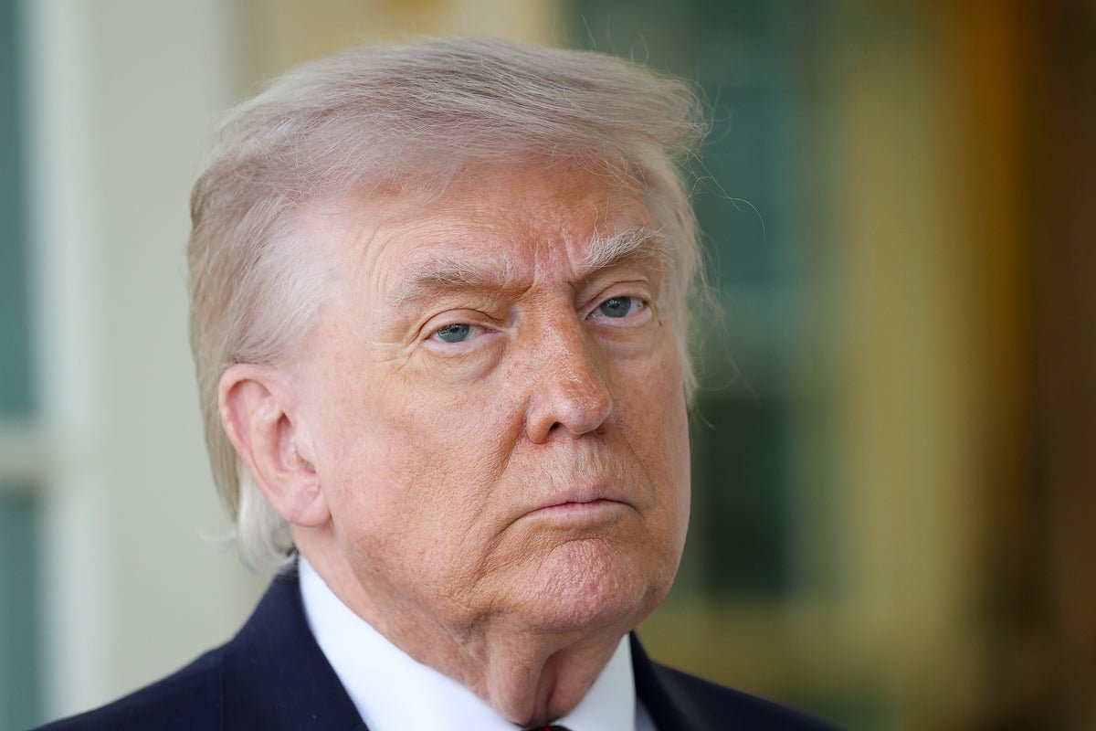 Former US President Donald Trump standing in front of a globe, symbolising his impact on global stability and international relations, with a subtle background image of a Jesus-like figure, highlighting the controversy surrounding his AI-generated image post