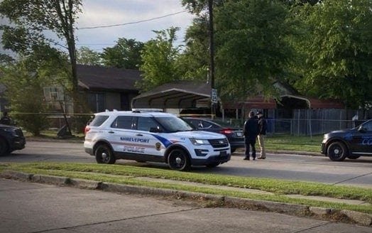 A sombre and devastating scene in Louisiana, where eight children were killed in a mass shooting, with emergency services and police present, highlighting the tragic incident and the need for change to prevent such events in the future, with a focus on gun violence and its impact on communities
