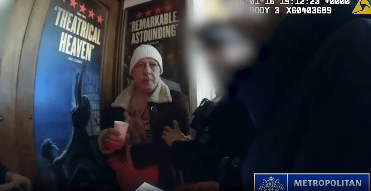 A person being arrested by the Met Police in Soho, with a blurred background to protect the identity of the suspect, highlighting the primary keyword of upskirt and the importance of respecting people's privacy