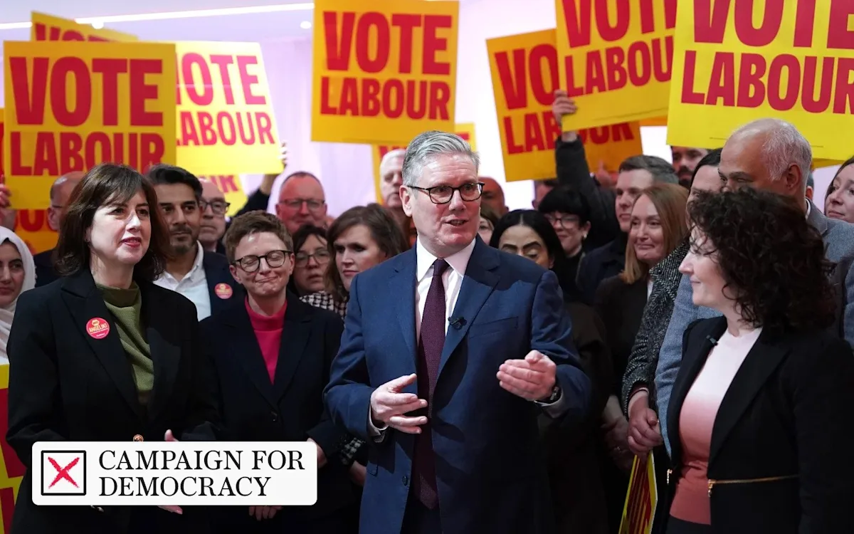 Keir Starmer speaking at a Labour Party event, with a concerned expression on his face, as the party faces a new local election setback and uncertainty about its future, with the keyword Labour Party