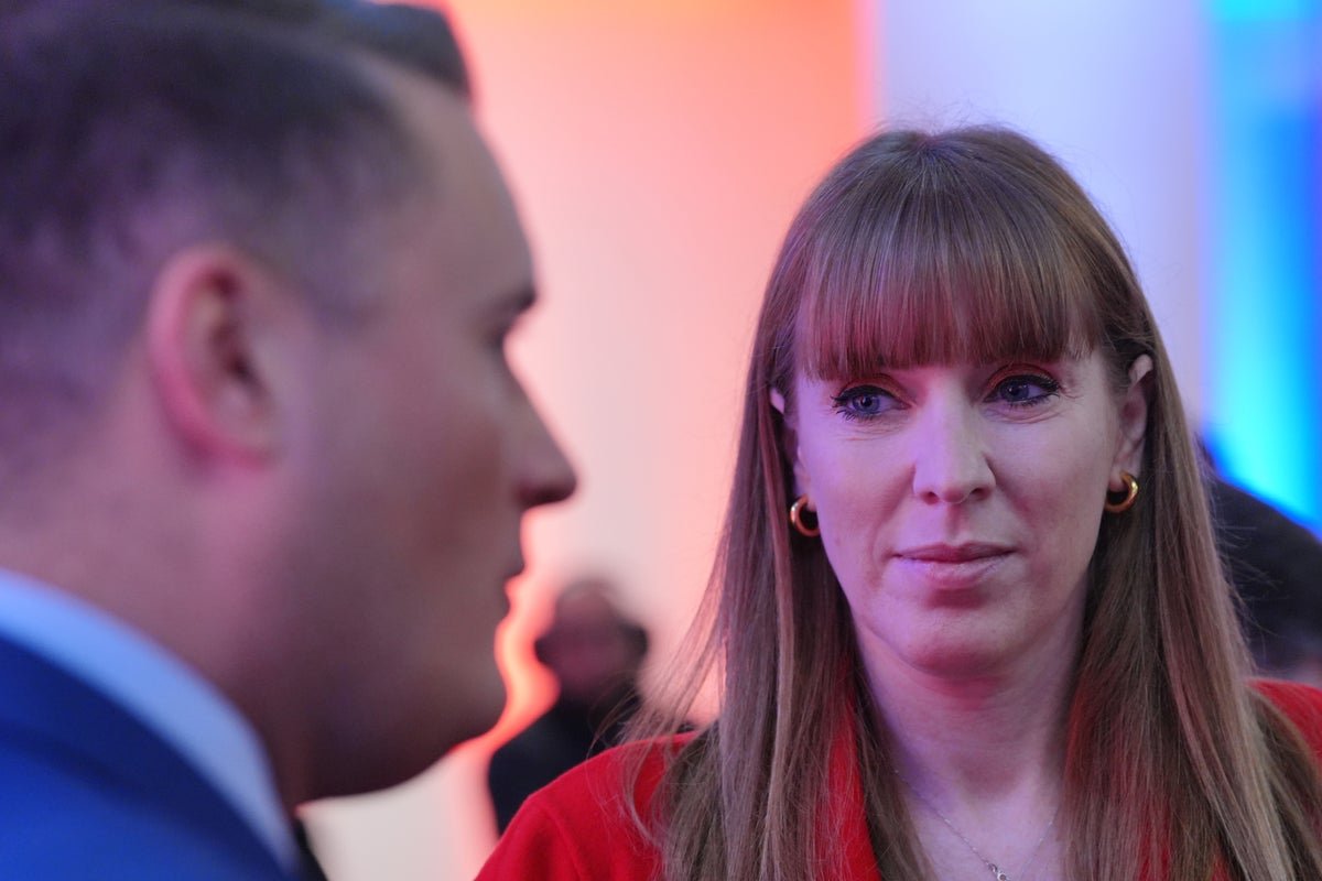 Labour leadership contenders Angela Rayner and Wes Streeting stand together, symbolising the party's future and the colour of change, as they prepare to replace Keir Starmer and bring about a new era of Labour politics