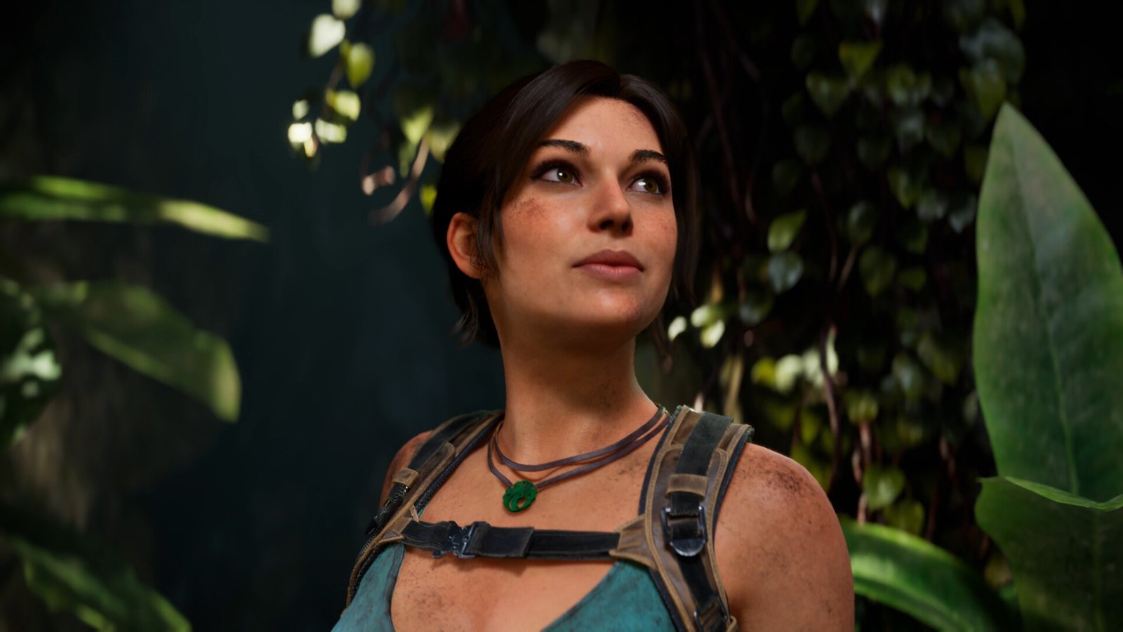 Tomb Raider: Legacy of Atlantis gameplay screenshot, featuring the game's protagonist exploring an ancient ruin, with a mysterious artefact in the background, set in the UK