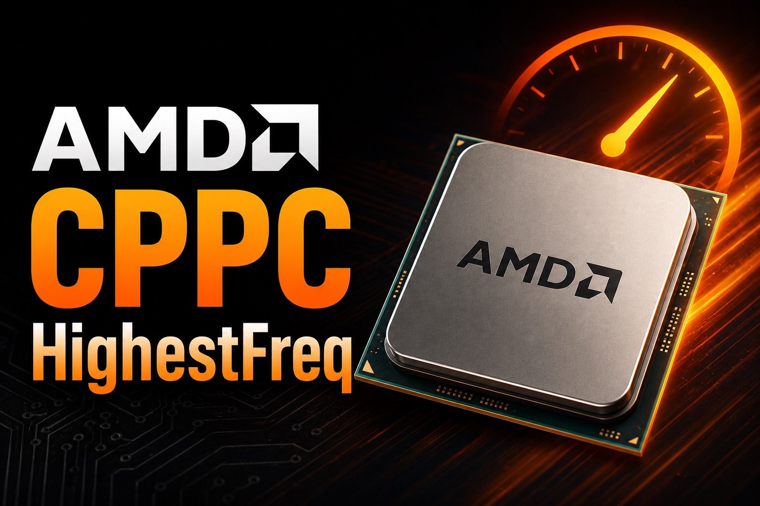 AMD's CPPC HighestFreq allows operating systems like Windows and Linux to directly read CPU frequencies, resulting in better responsiveness and performance, with a CPU boost frequency gauge in the background