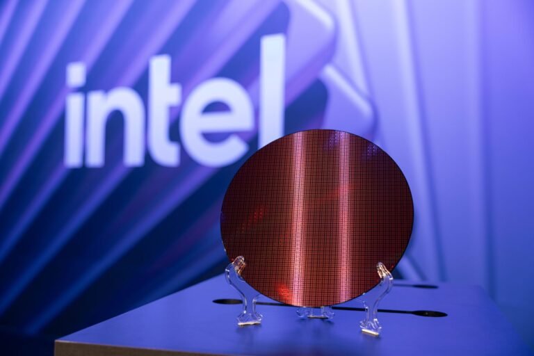 A detailed diagram of Intel's EMIB packaging technology, highlighting its role in overcoming AI supply chain challenges in the UK