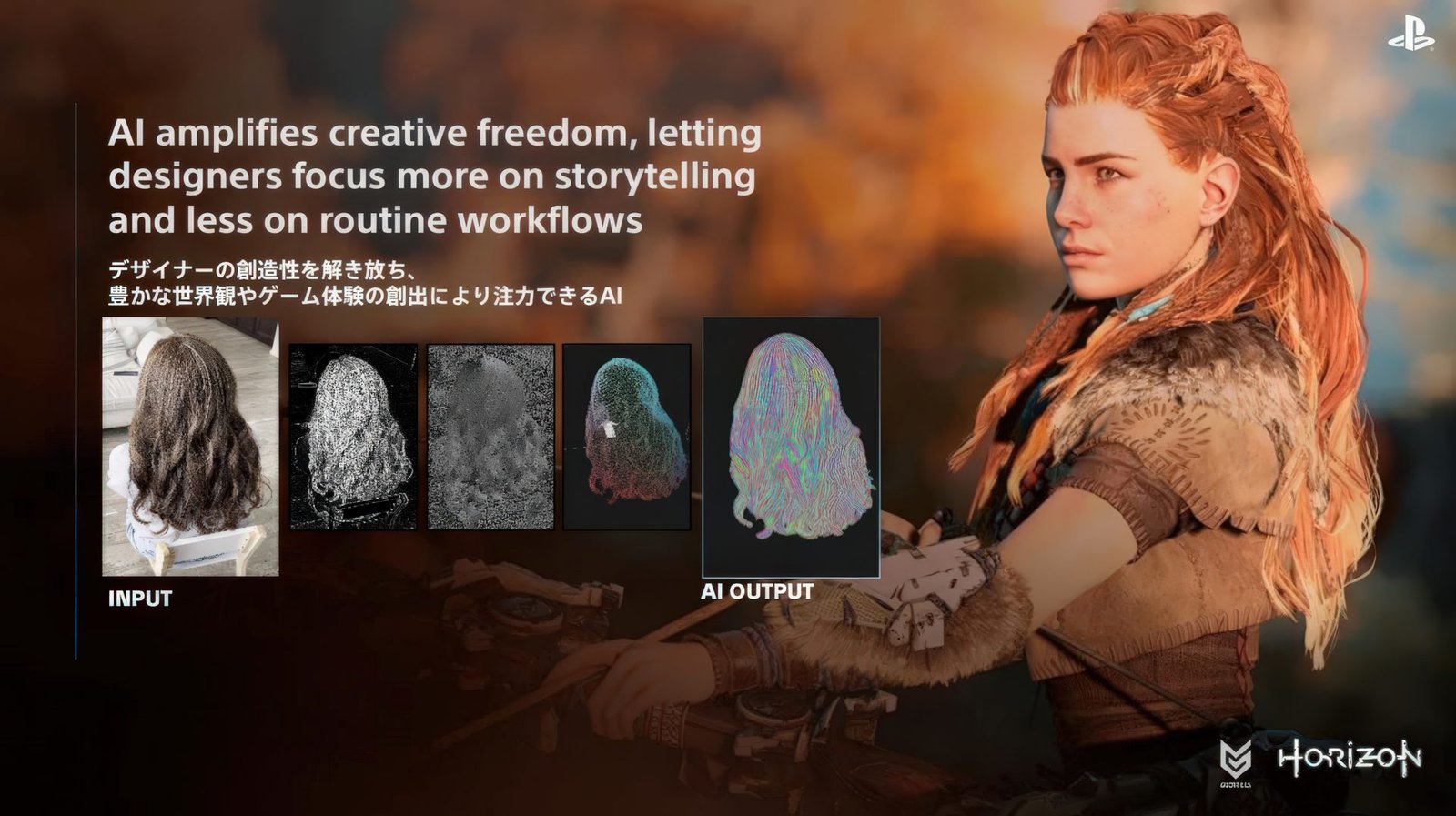 A group of game developers working together, with a computer screen displaying a game development platform, highlighting the use of AI in gaming, with a colourful and creative background, representing the UK gaming scene and the potential of AI to enhance human creativity