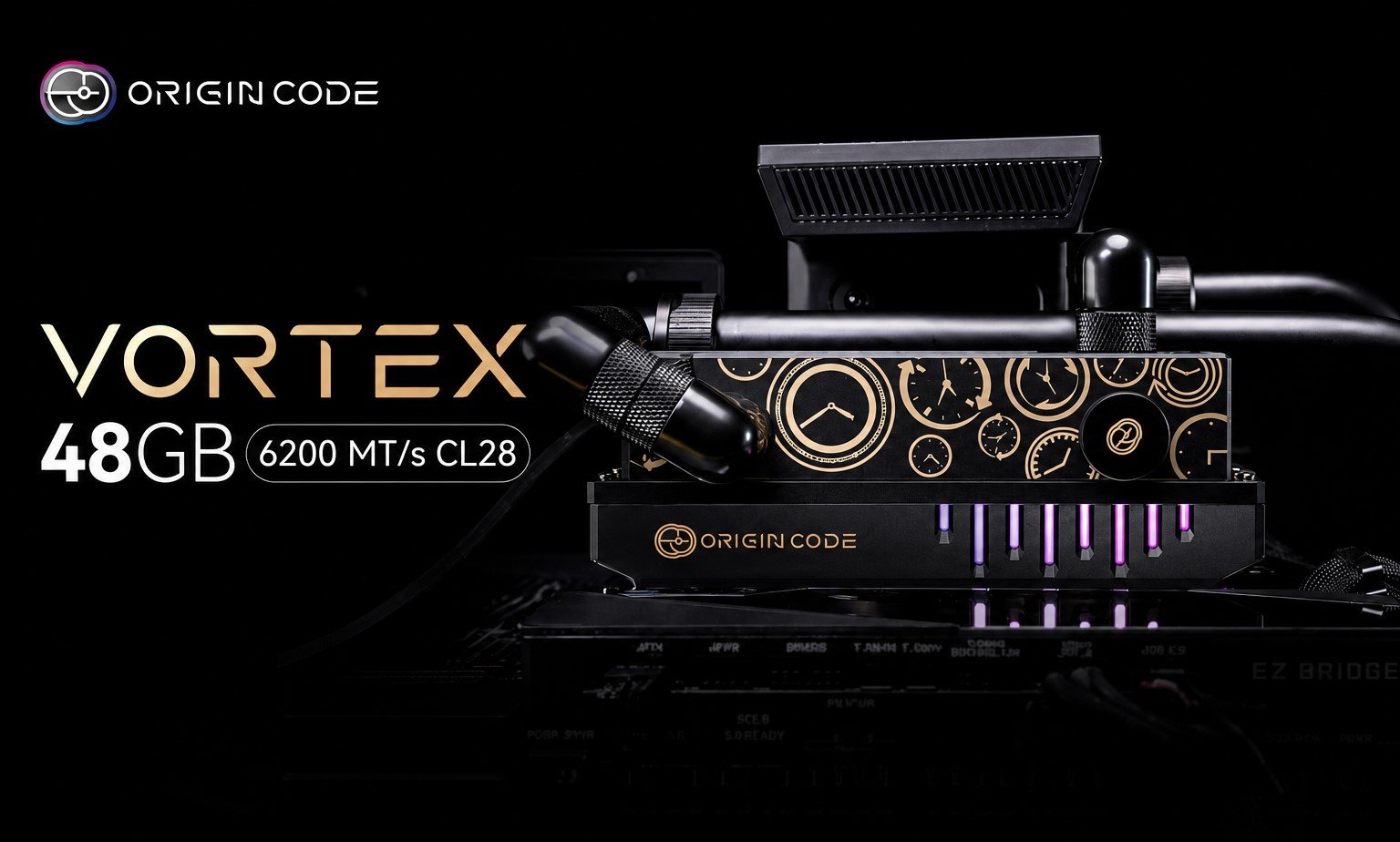 The Origin Code Vortex 48 GB DDR5-6200 kit, featuring a liquid-cooled water block with an LCD screen, is a game-changer in the world of memory technology, offering unparalleled performance and style in the UK