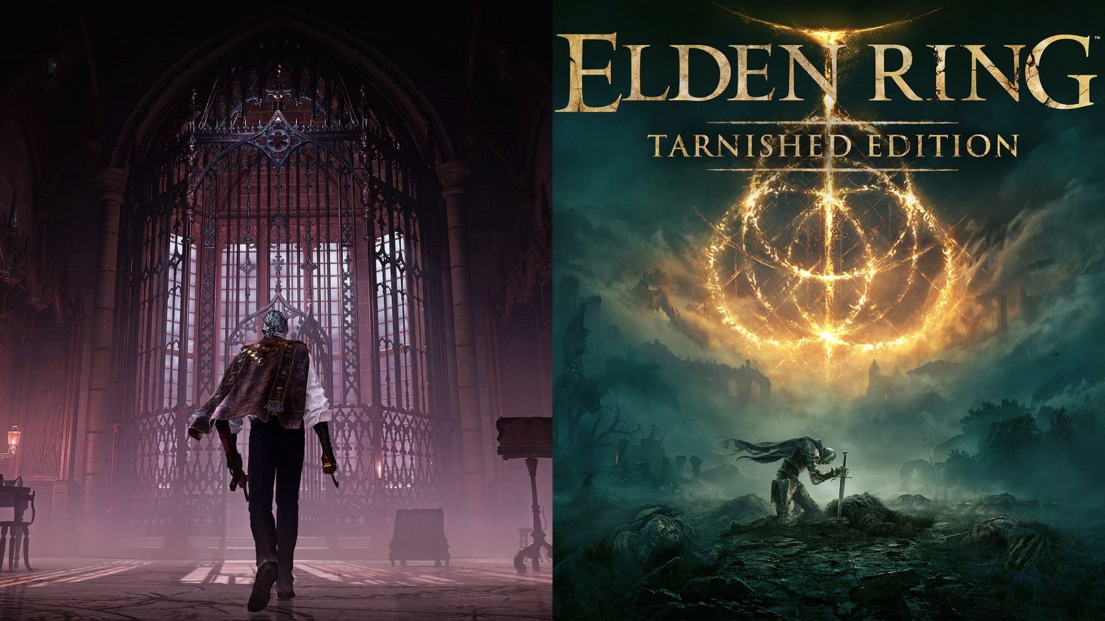 Image of Elden Ring Tarnished Edition gameplay on Nintendo Switch 2, with dark fantasy elements and improved graphics, showcasing the upcoming game's features and storyline in the UK