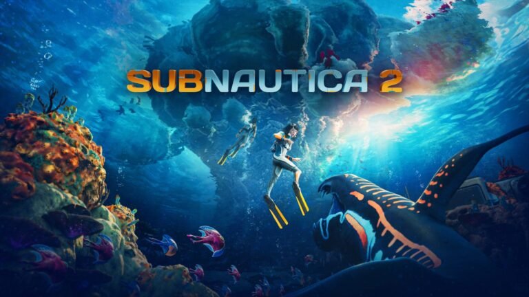 Subnautica 2 featured image, showcasing the game's vibrant underwater landscape, complete with colourful marine life and intricate coral formations, set against the backdrop of a stunning oceanic sunset, with the primary keyword Subnautica 2 naturally included