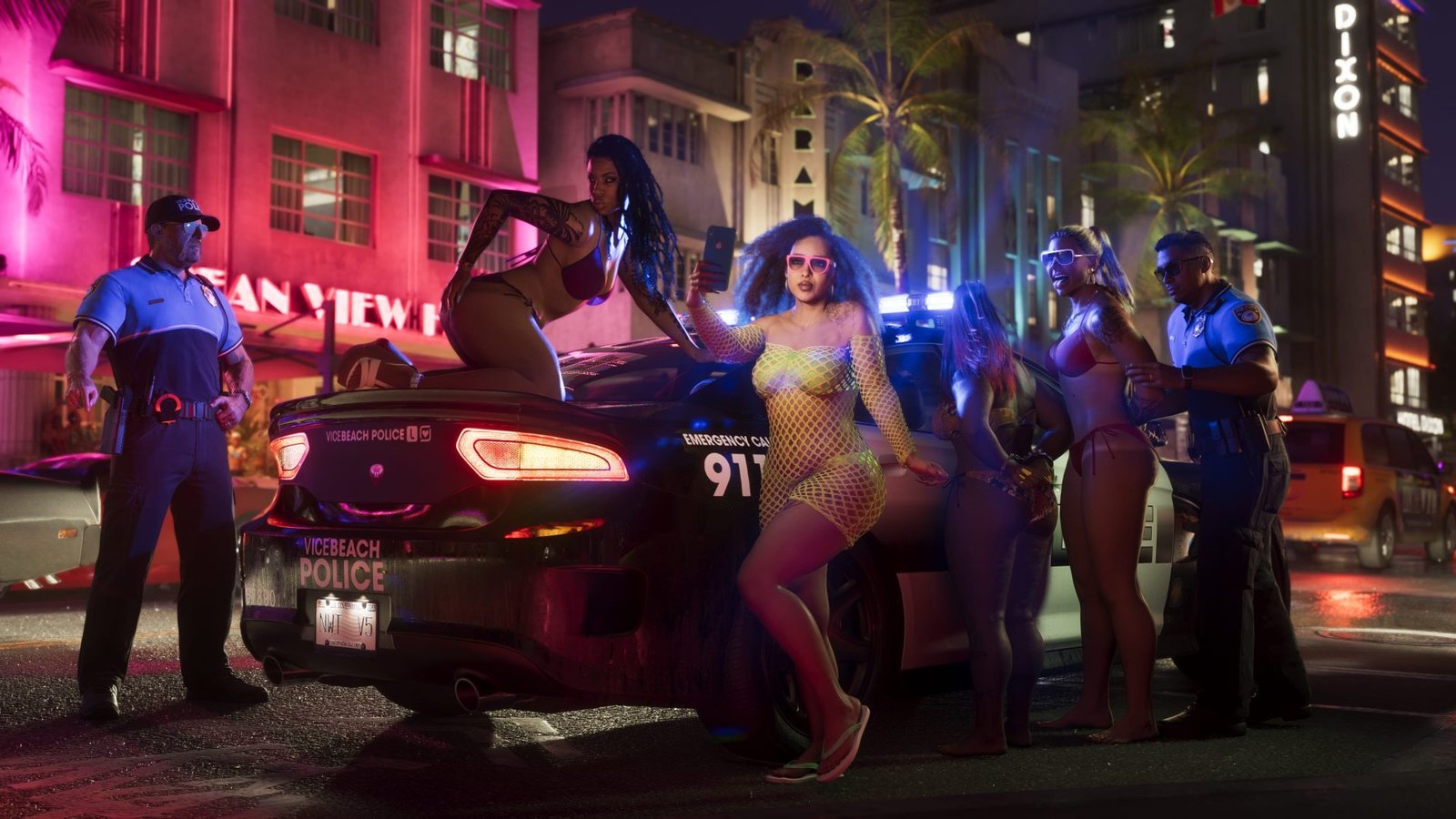 A screenshot of the Grand Theft Auto 6 gameplay, showcasing the game's stunning visuals and intricate details, with a focus on the UK gaming community's anticipation for the title's release
