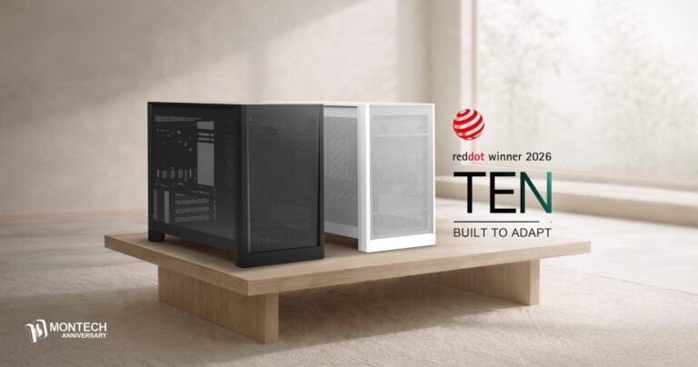 The Montech 'TEN' micro-ATX case features a sleek and durable design, with seven GPU and nine PSU mounting positions, making it an ideal choice for UK gamers looking for a high-performance PC case