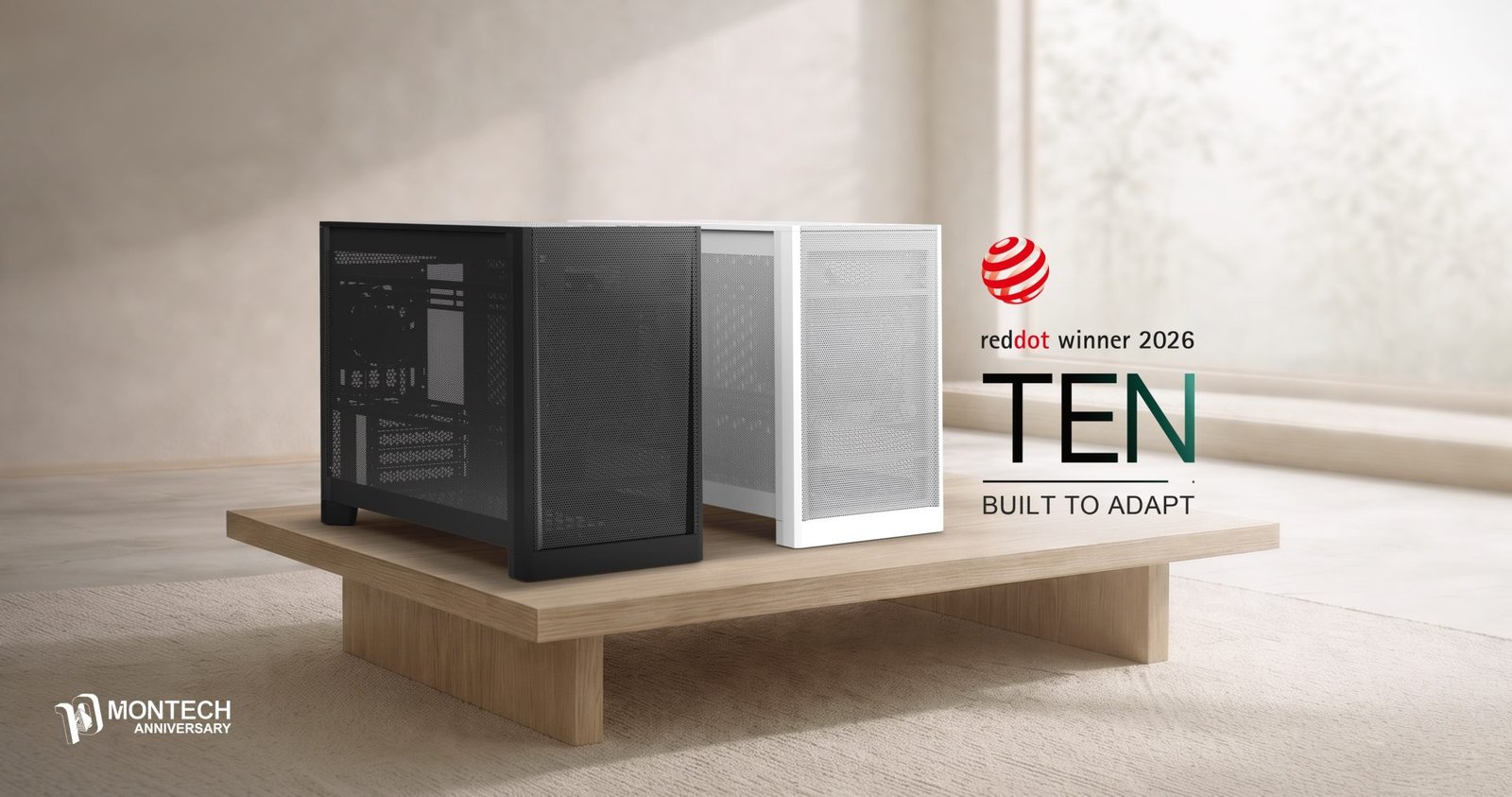 The Montech 'TEN' micro-ATX case features a sleek and durable design, with seven GPU and nine PSU mounting positions, making it an ideal choice for UK gamers looking for a high-performance PC case