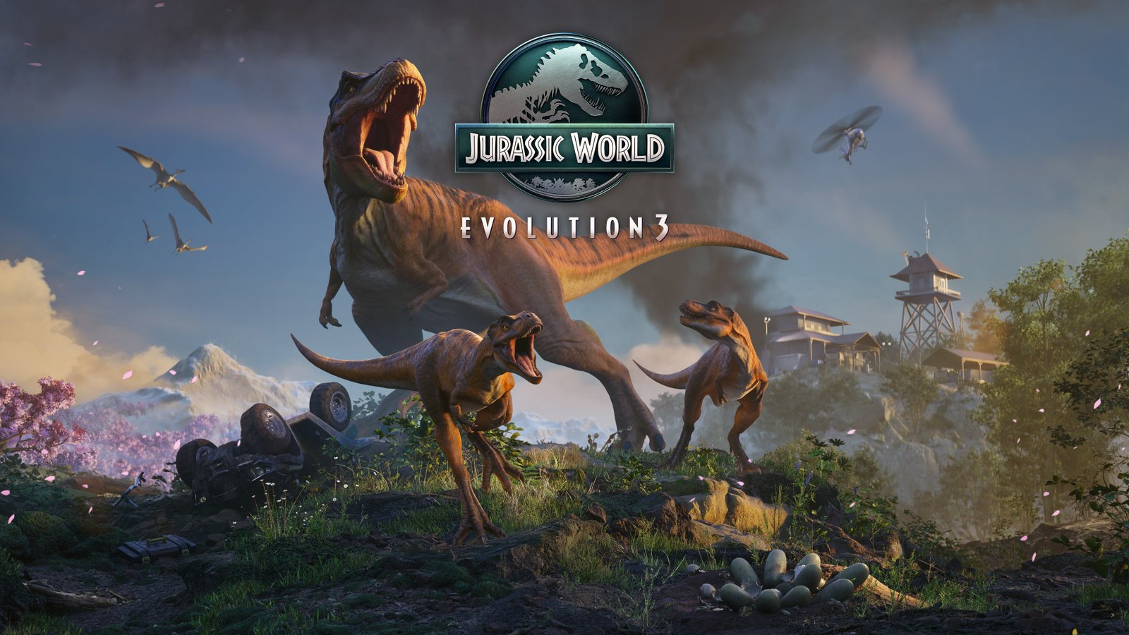 A descriptive image of the XBOX Game Pass logo, with a background of upcoming games such as Luna Abyss and Remnant 2, set to be released in the UK, showcasing the diversity of the service's lineup, including dinosaur park management games like Jurassic World Evolution 3