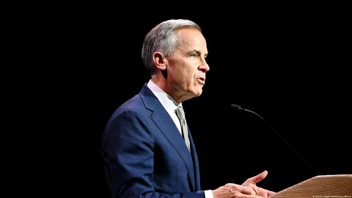 Canadian and US flags waving together, symbolising the complex trade relationship between the two countries, with a focus on Canada's need for trade diversification to reduce its reliance on the US