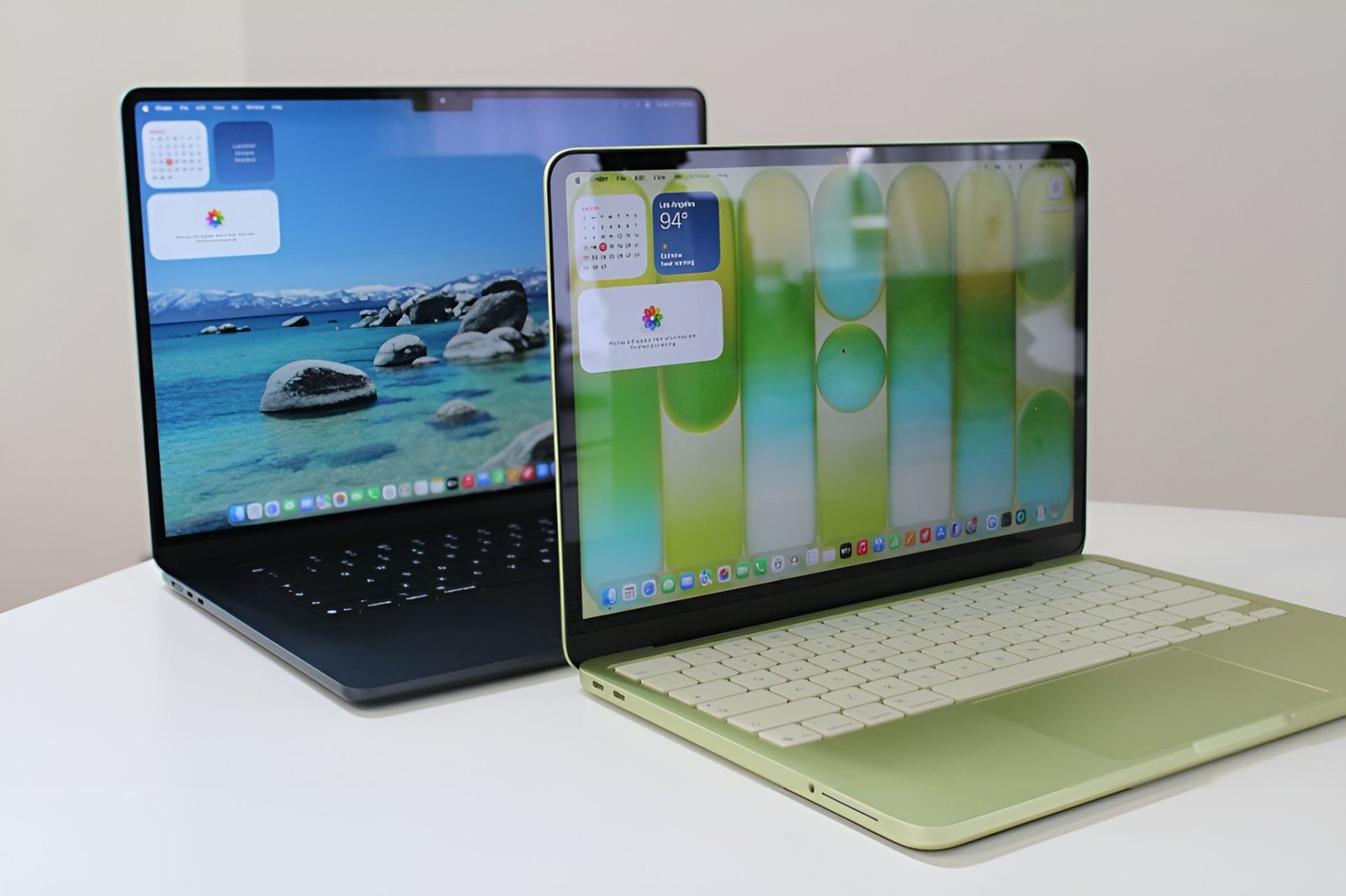 A close-up of the Microsoft Surface Laptop's 13-inch display, showcasing its sleek design and advanced features, with a UK cityscape in the background, highlighting the device's portability and suitability for everyday use