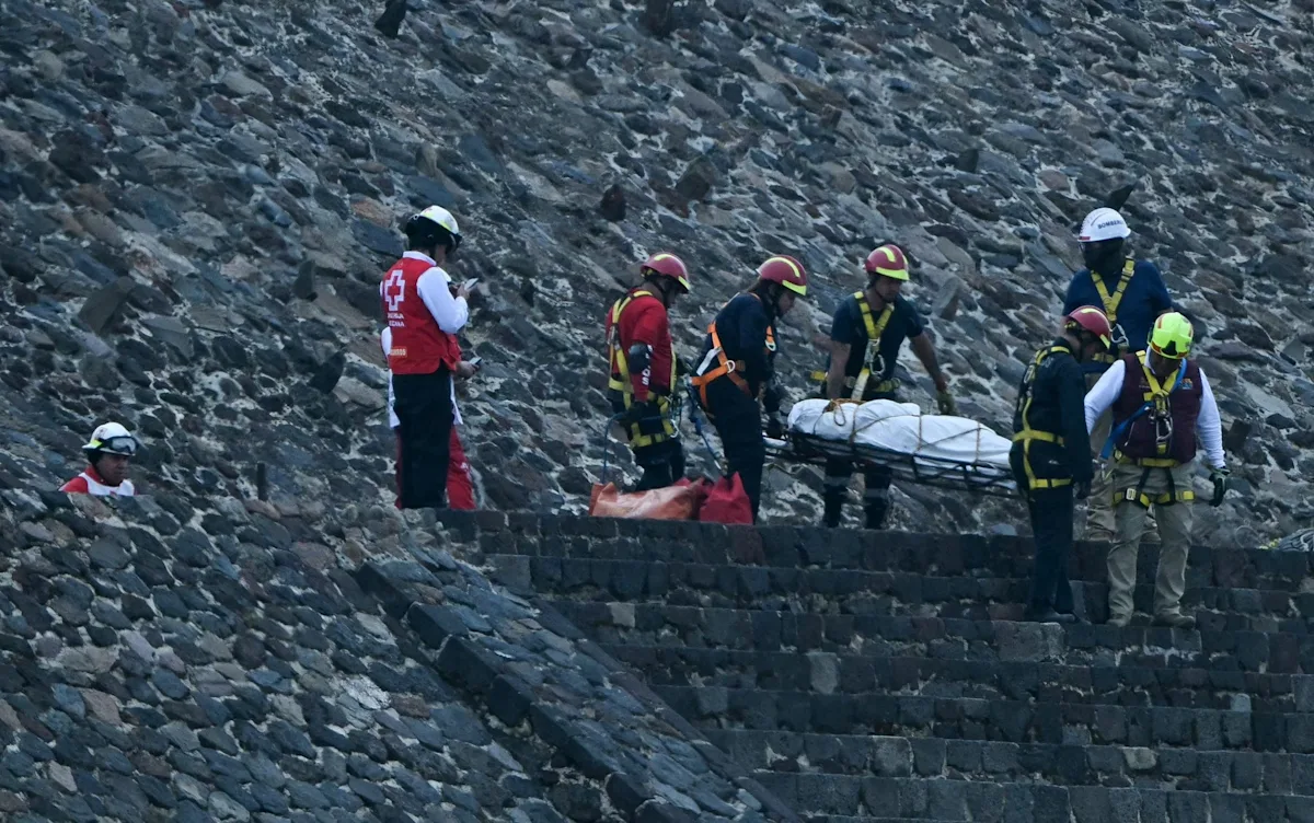 Aerial view of Mexico’s pyramids, a popular tourist destination that has been the site of a recent mass shooting, with a Canadian tourist tragically killed in the incident, highlighting the need for increased security measures at tourist attractions