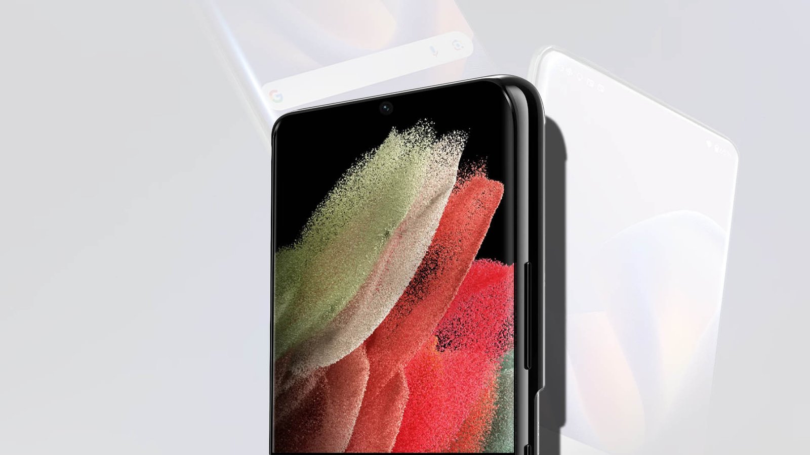 A futuristic smartphone with a quad-curved display, showcasing its unique design and immersive user experience, with the Samsung logo prominently displayed, highlighting the company's commitment to innovation in the UK