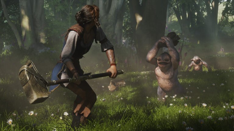 Fable gameplay screenshot featuring a fantasy world with magical creatures and a heroic character, set to release in the UK in 2026, developed by Playground Games, an Xbox exclusive title with a rich storyline and engaging gameplay, featuring a mix of action, adventure, and role-playing elements, with a unique art style and immersive sound design, offering a thrilling experience for gamers in the UK.