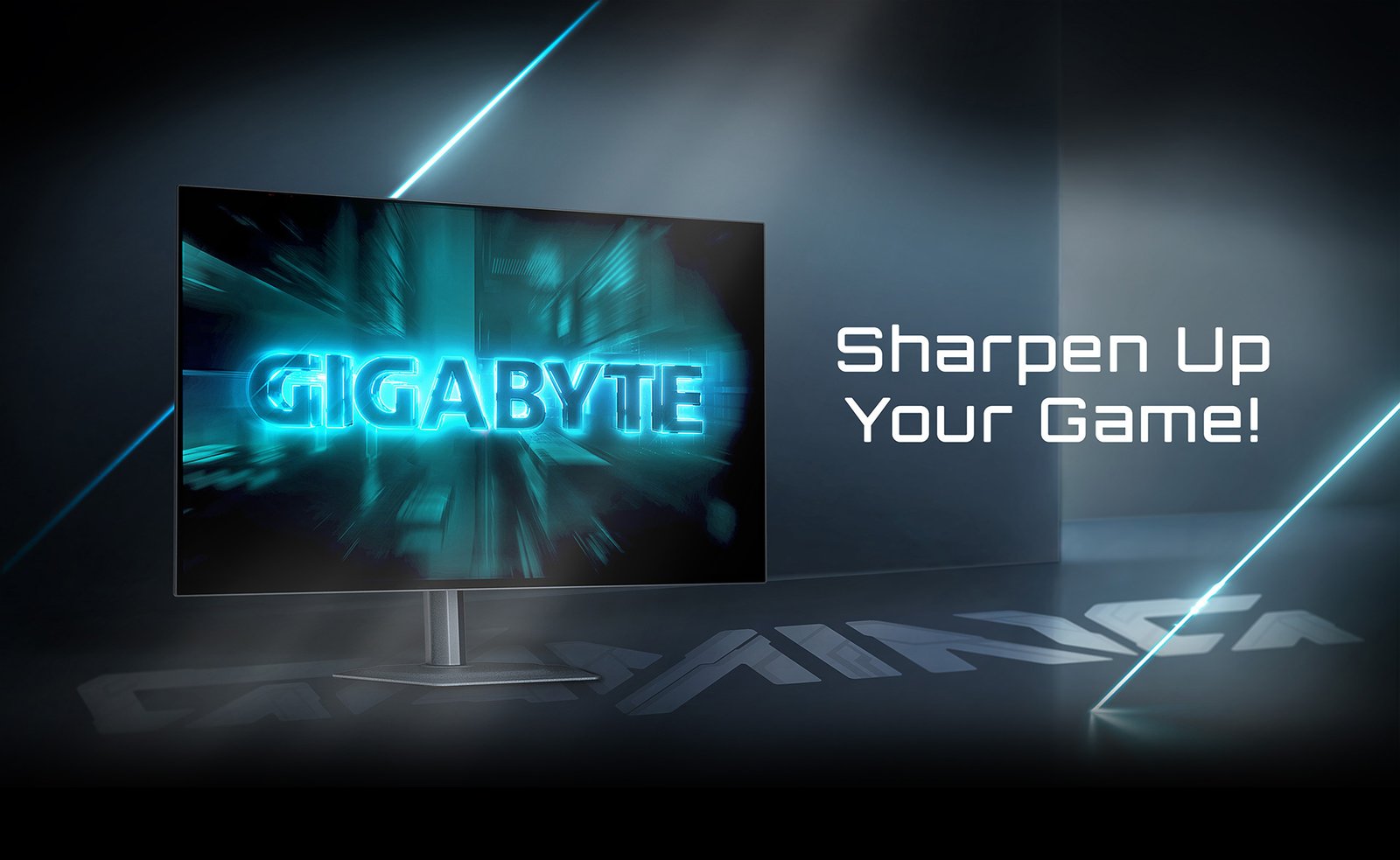GIGABYTE GO27Q24G OLED gaming monitor with 1300-nit peak brightness and 0.03ms response time, featuring a 27-inch WOLED display and AMD FreeSync Premium support, available in the UK