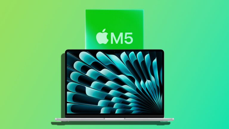 The 13-inch M5 MacBook Air laptop on a desk, with a vibrant colour display and sleek design, showcasing its portability and power, a perfect choice for those seeking a high-performance laptop in the UK, with a focus on M5 MacBook Air deals