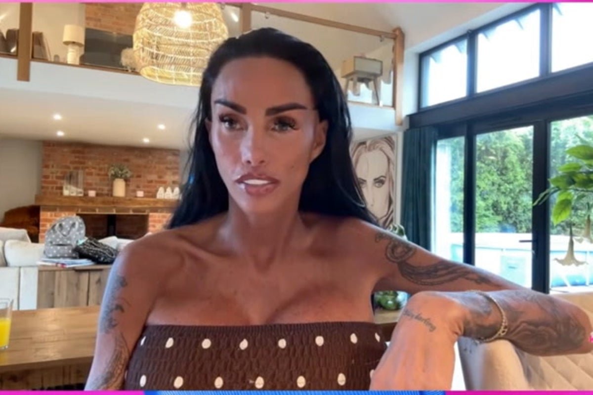 Katie Price and Lee Andrews, a couple whose relationship has been marred by controversy and mystery, with a missing person's case that has left everyone wondering what happened to him, featuring a photo of the reality star looking concerned