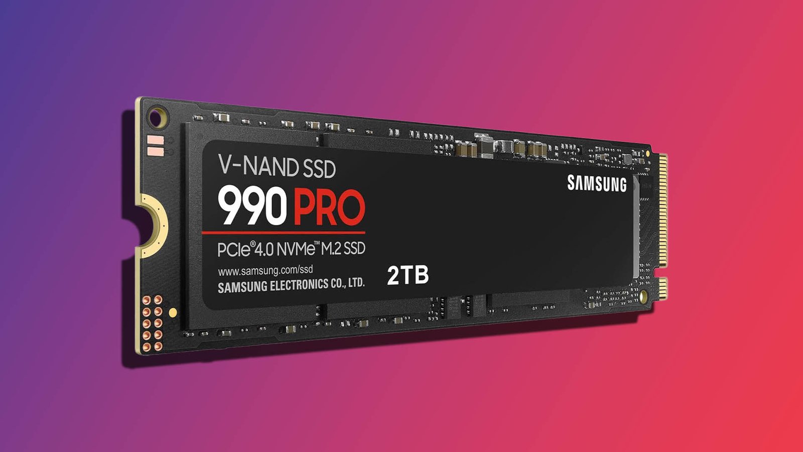 The Samsung 990 PRO PCIe NVMe Gen 4 SSD in the 2TB capacity, featuring a sleek design and advanced technologies for unparalleled speed and reliability, with a focus on the UK market and the primary keyword phrase PCIe NVMe Gen 4 SSD