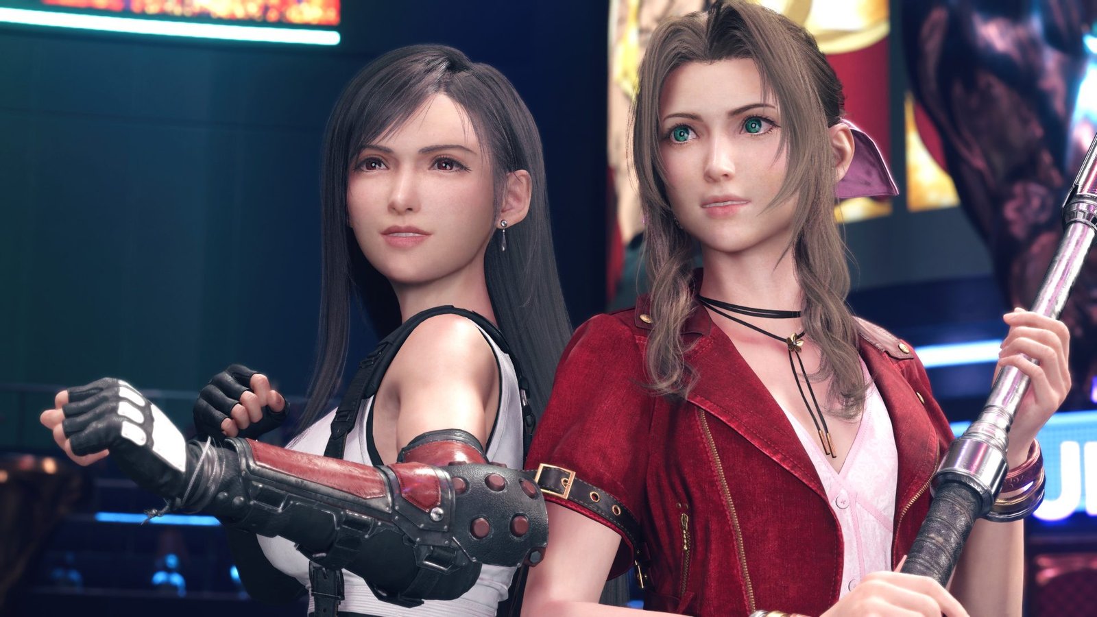 Final Fantasy VII Rebirth gameplay screenshot showing Cloud Strife battling against powerful enemies in a vibrant and detailed environment, showcasing the game's cutting-edge graphics and immersive gameplay in the UK