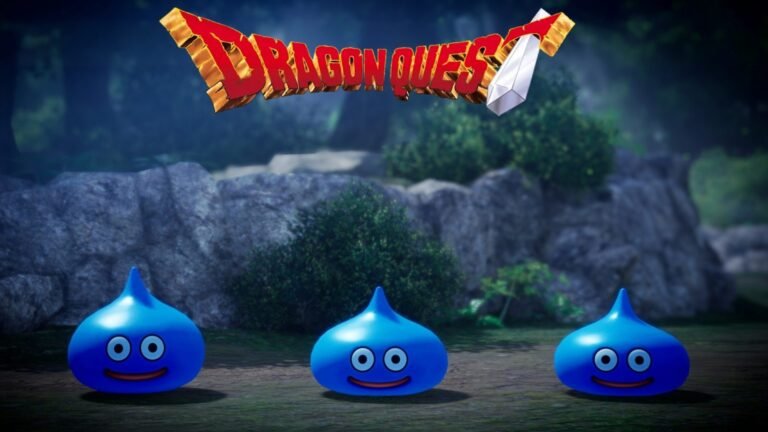 Dragon Quest 40th Anniversary logo, featuring a celebratory theme with the series' iconic characters and a UK-inspired background, highlighting the franchise's legacy and influence on the gaming industry in the UK