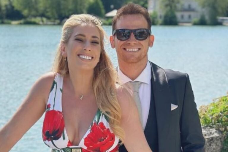 Stacey Solomon and Joe Swash: A photo of the couple on their wedding day, smiling and embracing, with a beautiful colour scheme and romantic atmosphere, highlighting their love and commitment to each other, as they navigate the challenges of married life