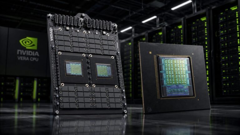 NVIDIA Vera CPU with 88 Olympus Arm cores, outperforming AMD EPYC and Intel Xeon chips in UK benchmarks, with a 63% performance bump over Grace CPU, revolutionising AI and computing in the UK