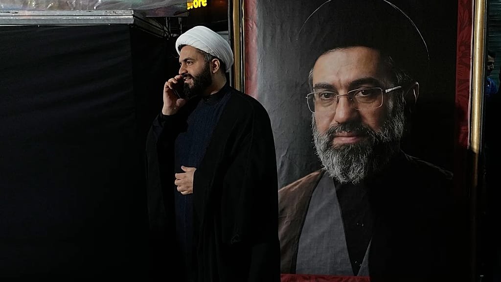 Iran's flag waving high, symbolising the country's newfound assertiveness in the face of malicious enemies, with a bold and colourful display of national pride, as the Ayatollah hails a decisive blow