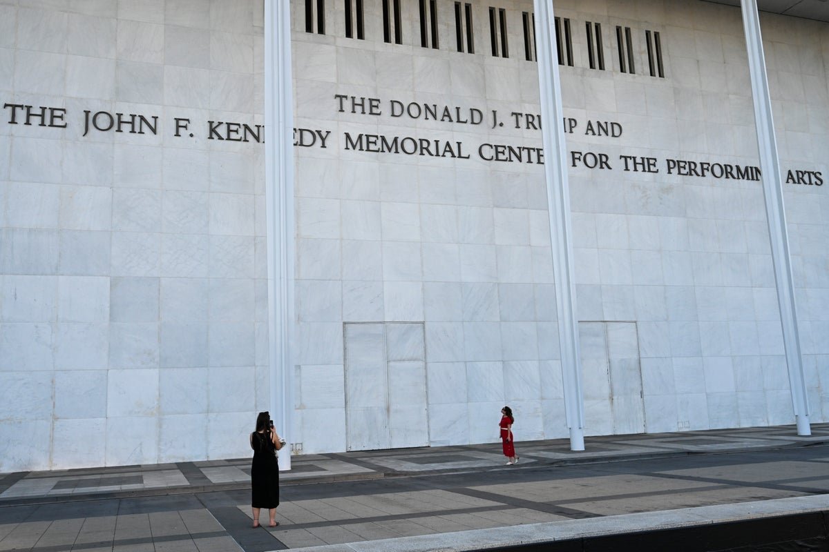 A musician performing on stage at the Kennedy Center, with a Christmas tree in the background, highlighting the primary keyword phrase Kennedy Center lawsuit