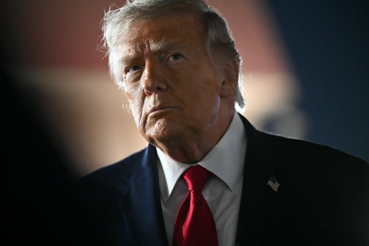 President Trump speaking at a press conference regarding the Iran strike reversal, with a subtle colour palette in the background, as the world watches with anticipation, analysing the situation and its potential impact on international behaviour