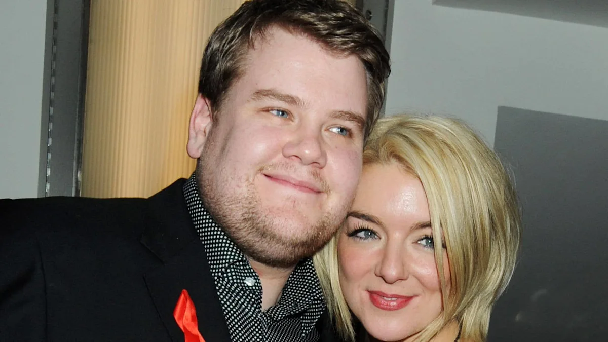 A descriptive image of Sheridan Smith and James Corden, highlighting their heartbreaking split and the challenges they face as a couple in the public eye, with a focus on celebrity behaviour and relationships
