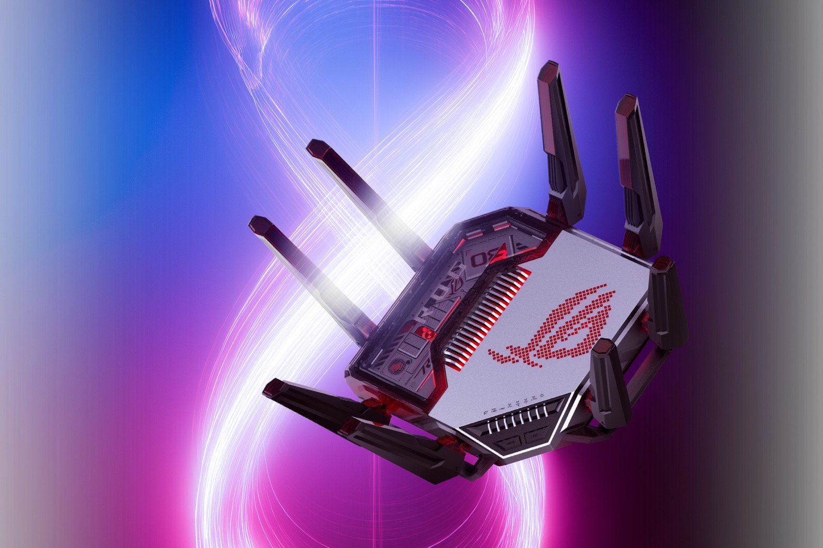 Asus router with warning sign