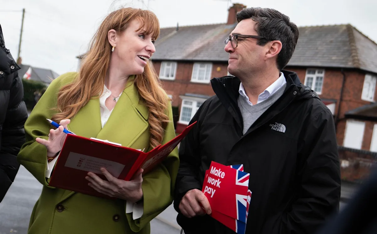 Labour Party leader speaking at a conference, discussing the need for change after local elections, with a focus on community and people's needs, and a new direction for the party