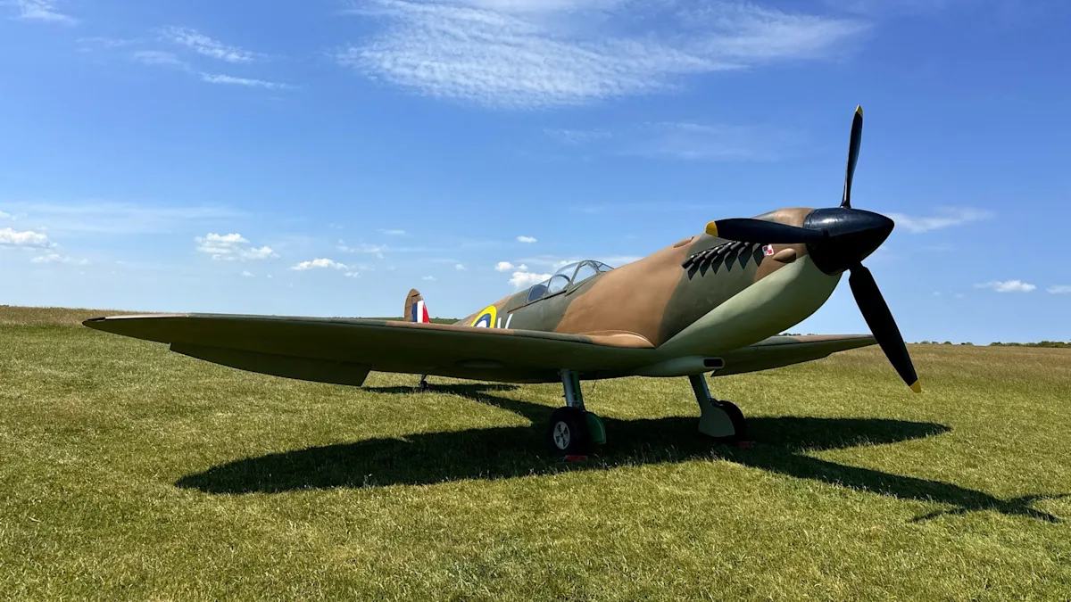 The Spitfire, a legendary British aircraft, soars through the skies, its iconic design and impressive flying capabilities a testament to its enduring legacy as a symbol of British engineering and wartime heroism, with its production set to resume after nearly 90 years