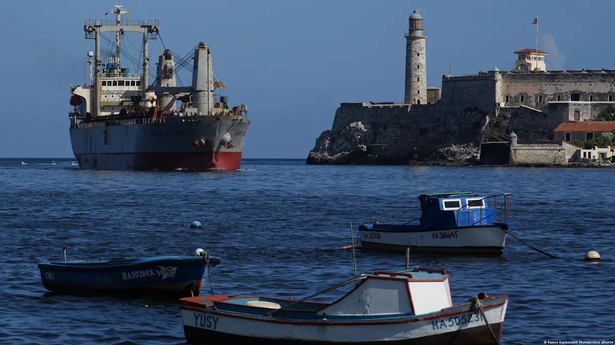 A shipment of Chinese rice arrives in Cuba, providing much-needed support to the country's food security, amidst US trade restrictions and blackouts, a symbol of the growing friendship between Cuba and China, with the primary keyword being Cuba China relations
