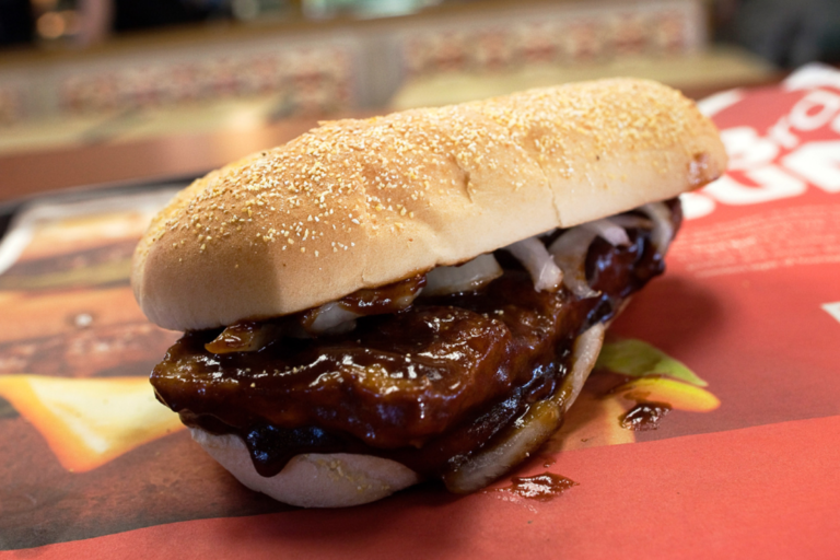 McRib sandwich with no rib meat